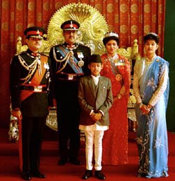 king Birendra and his family
