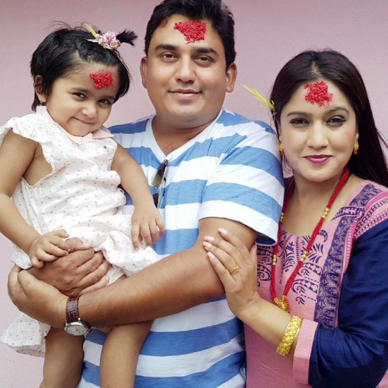 Dhurmus Santali with family